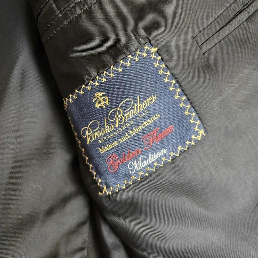 Brooks Brothers Suit Mens 44L 35x35 Golden Fleece‎ Madison Vitale Full Canvas
